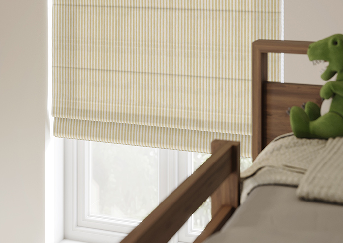 Emily Bond Oscar Stripe, Gold - Roman Blind - Image 5